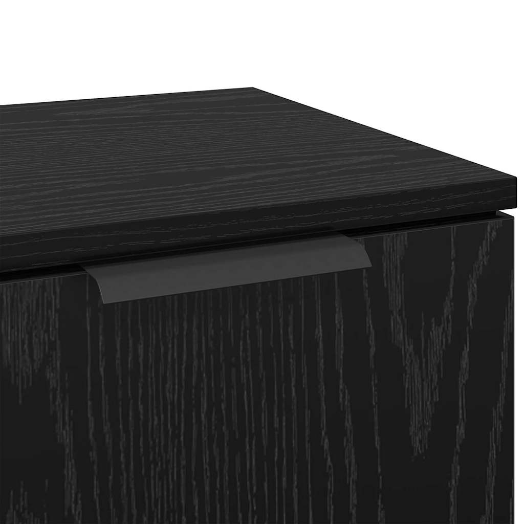 Sideboard 3 stk. Sort eg 69,5 x 34 x 180 cm Konstrueret træ