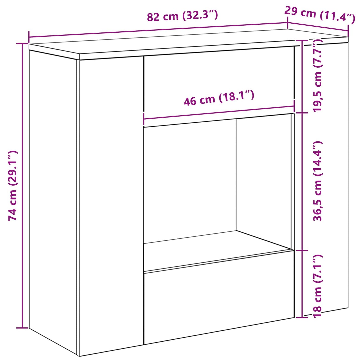 Artisan Eg 82 x 29 x 74 cm