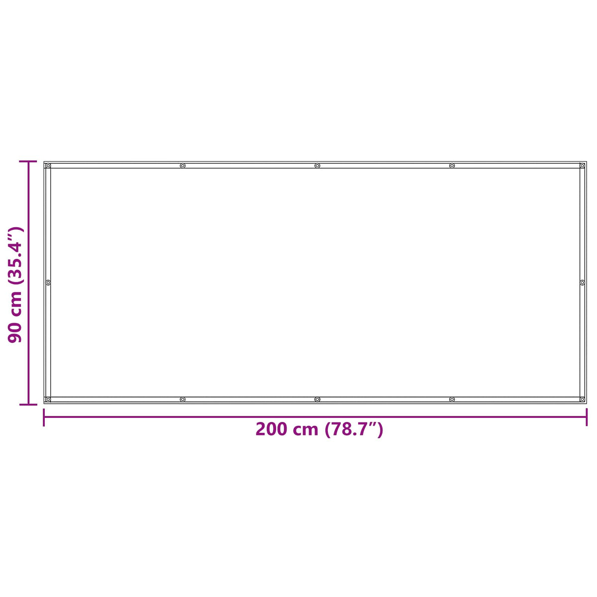 Altan Skærm 90 x 200 cm Oxford stof Rektangulær Bordeaux