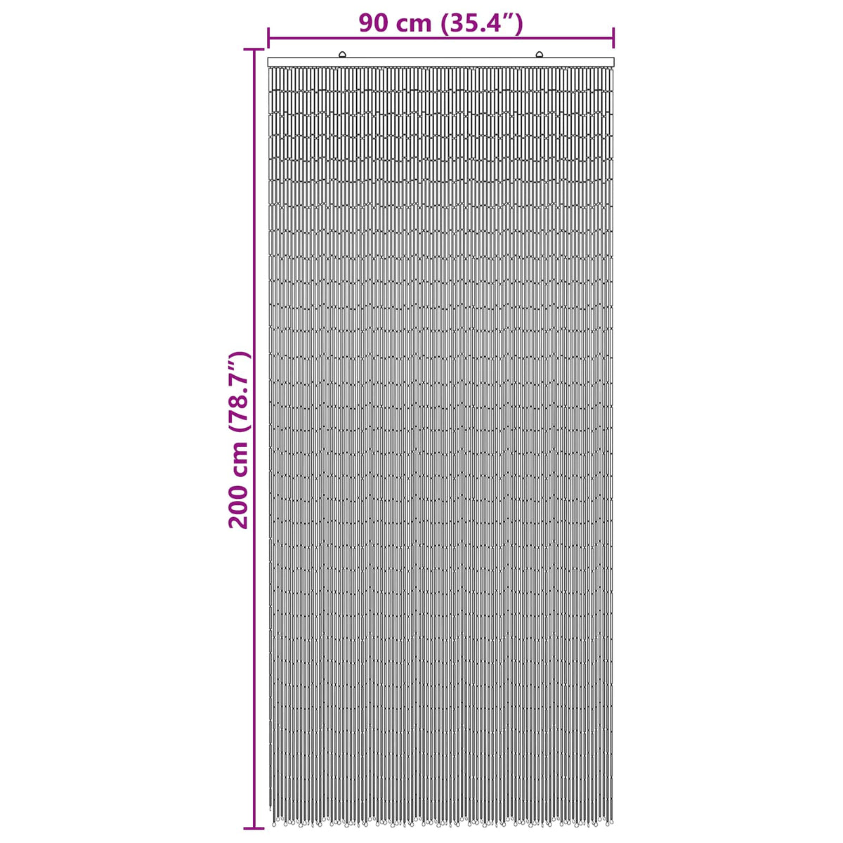 Insekt Dør Gardin flerfarvet 100 x 200 cm Bambus