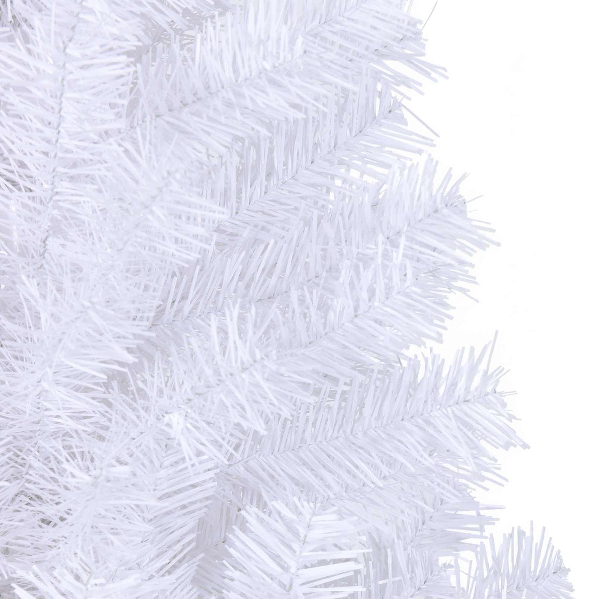 Kunstigt juletræ med 300 LED'er Hvid 210 cm PVC og Stål