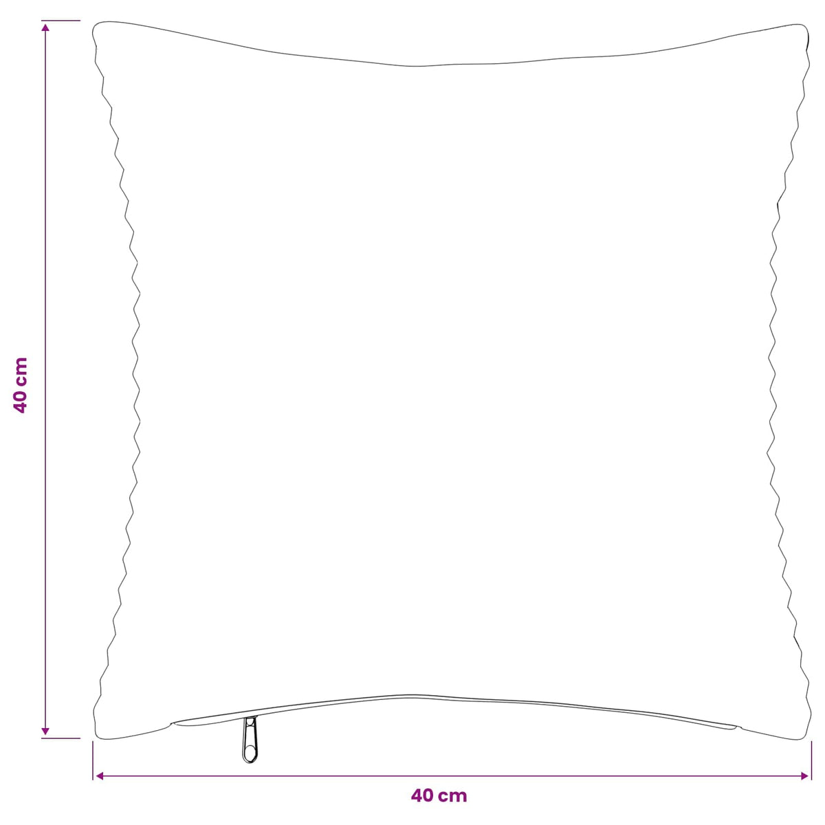 Pudebetræk 12 pcs HEERLEN Cremefarvet 40 x 40 cm cordfløjl