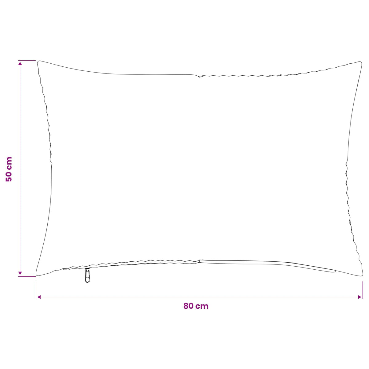 Pudebetræk 6 pcs ALMELO Lysegrå 50 x 80 cm cordfløjl