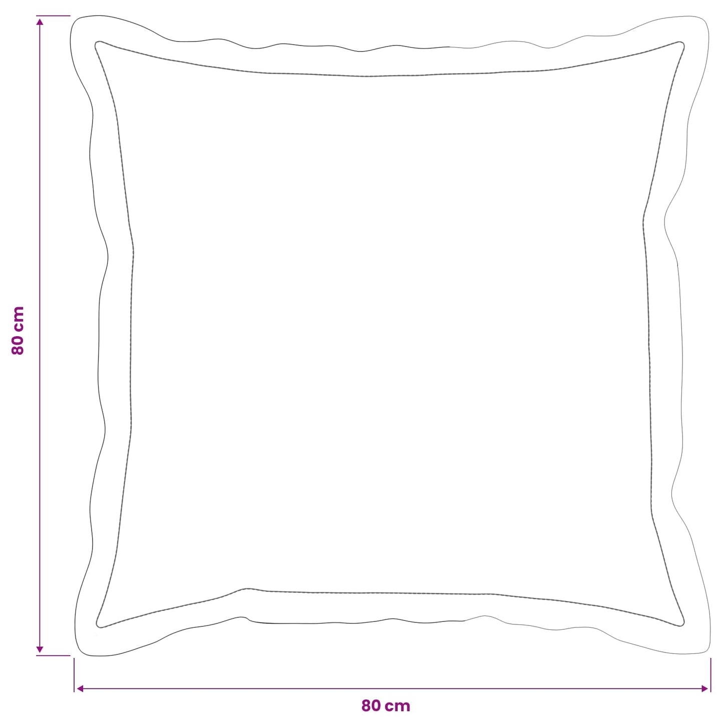 Pudebetræk 6 stk. HOUTEN Lyserød 80 x 80 cm Faux Kanin Pels
