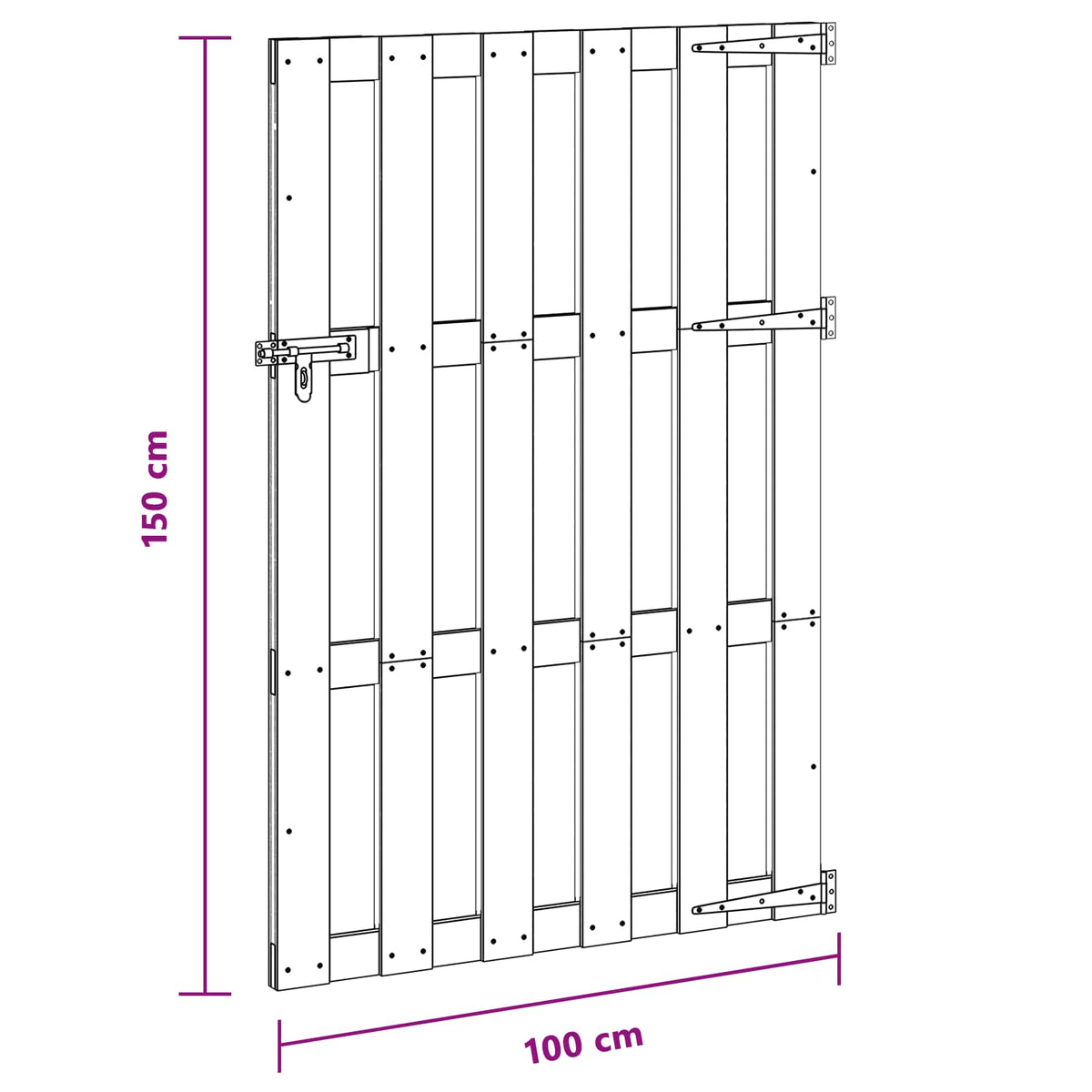Haveport 100 x 150 cm WPC og Aluminium Brun
