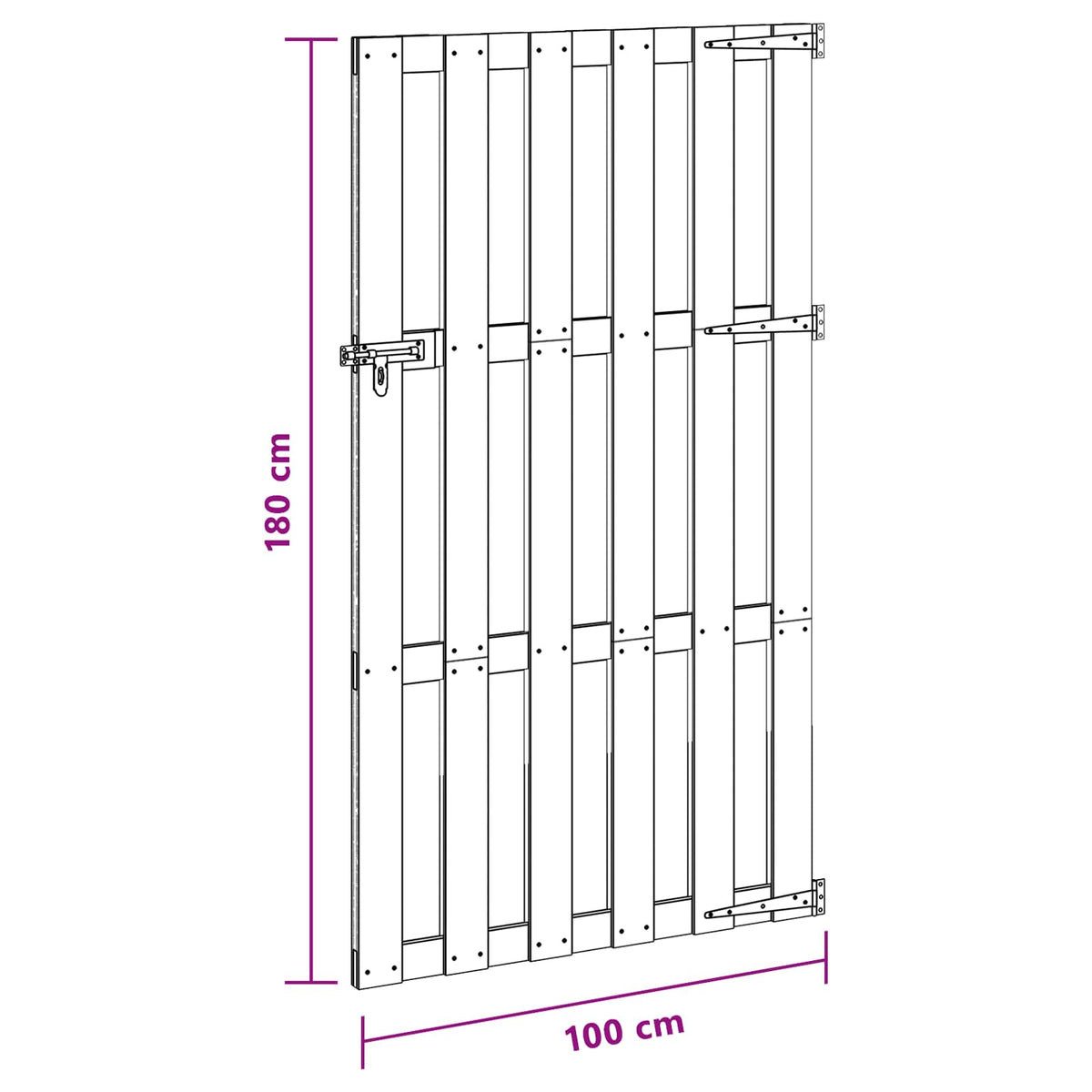 Haveport 100 x 180 cm WPC og Aluminium Brun