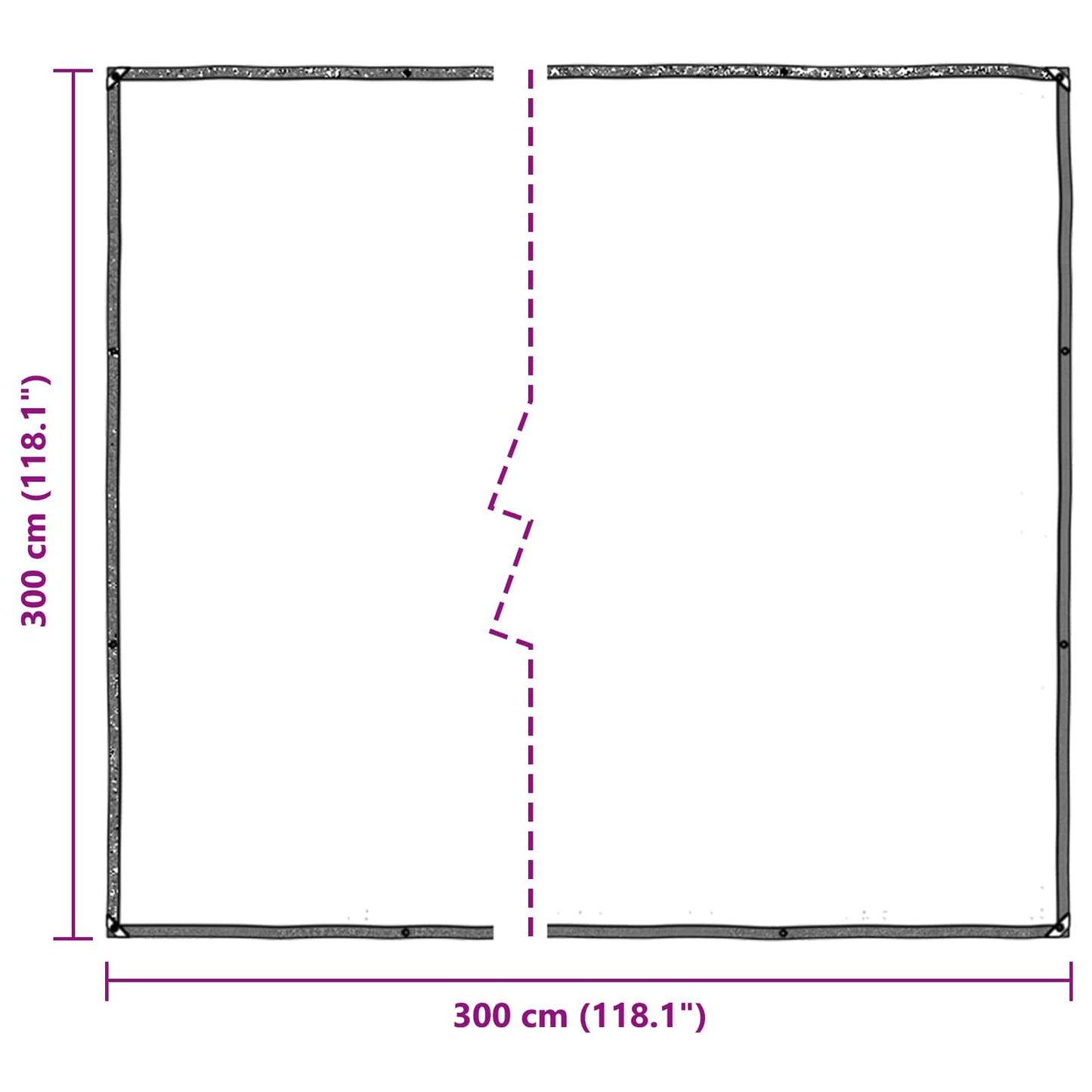 Planteovertræk Transparent 3 x 3 m PE