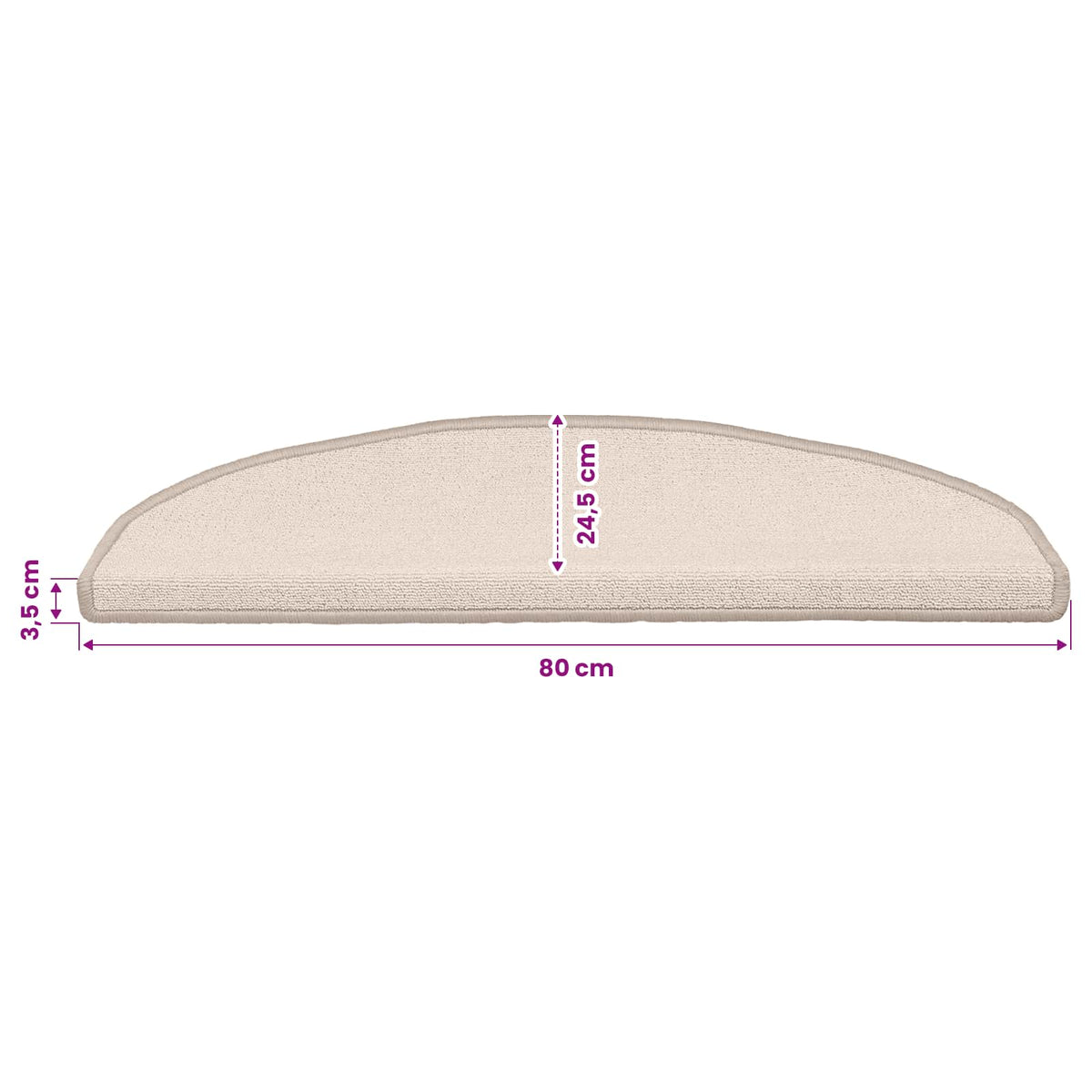 Selvklæbende Trappemåtter 15 stk. 80 x 24,5 x 3,5 cm Gråbrun