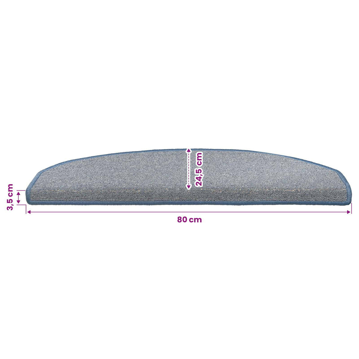 Selvklæbende Trappemåtter 15 stk. 80 x 24,5 x 3,5 cm
