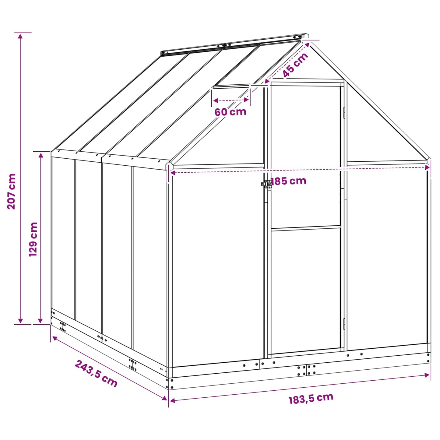 Have Drivhus 183,5 x 243,5 x 207 cm