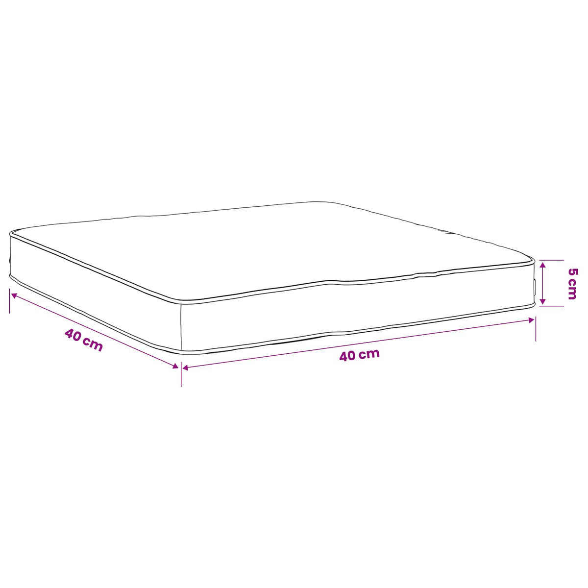 4-Stykke Sædepuder VUGHT 4 pcs 100% polyester Lyserød