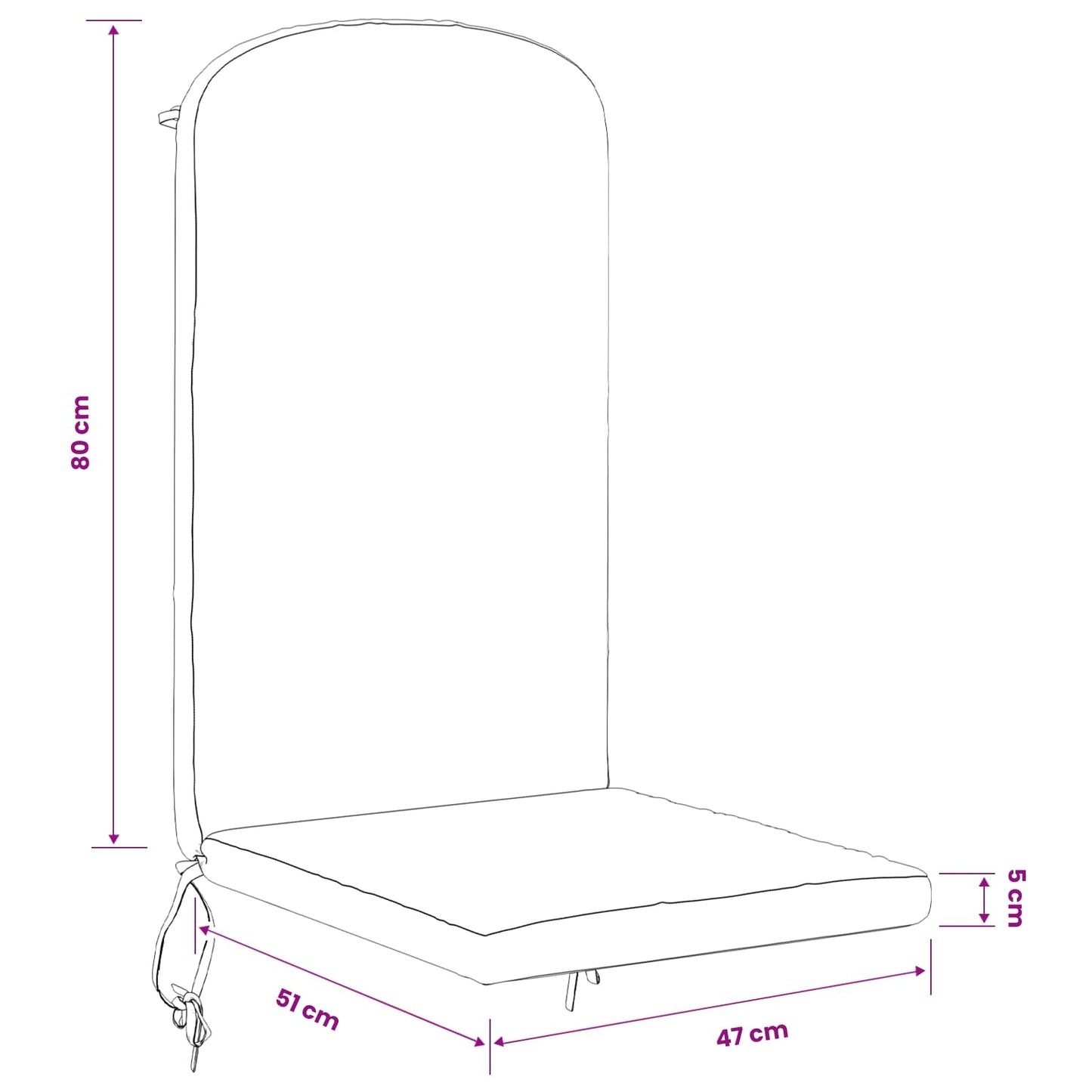 Solseng Pude GEMERT 100% polyester Grøn 47 x 131 x 5 cm