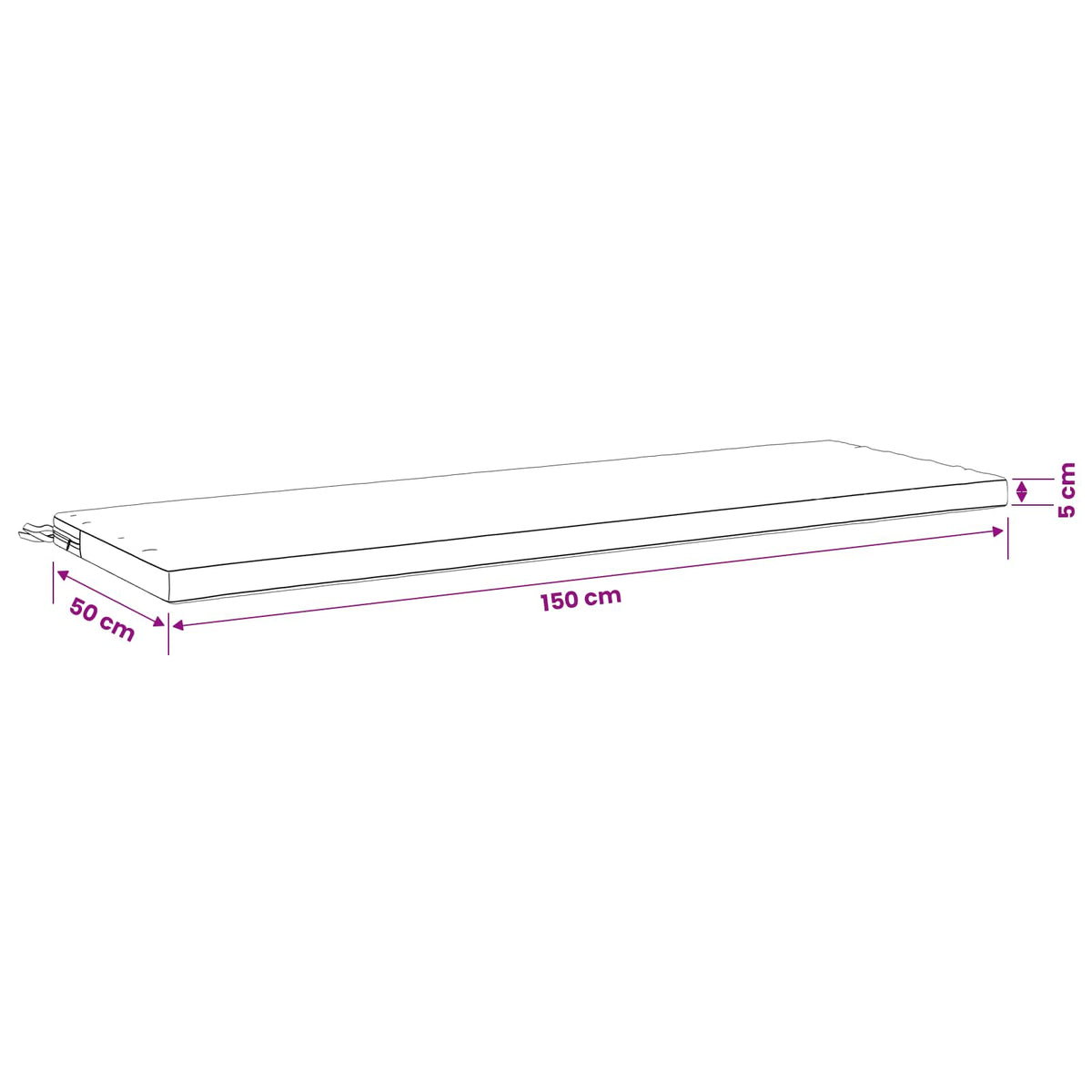 2-delt bænkepude SOEST 2 stk. 100% polyester Cremefarvet