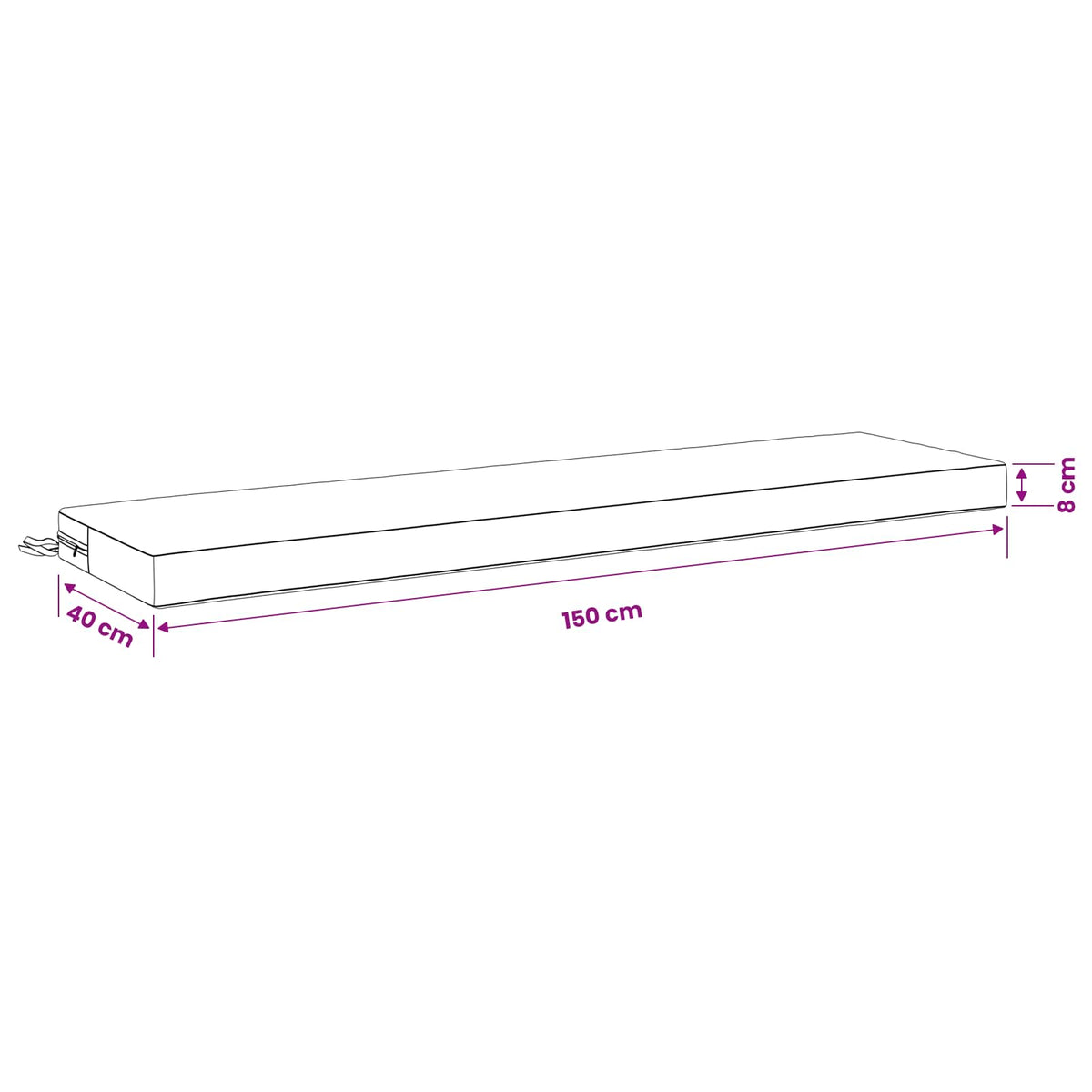 2-delt bænkepude SOEST 2 stk. 100% polyester Gråbrun