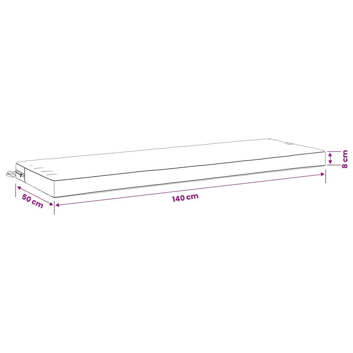 2-delt bænkepude SOEST 2 stk. 100% polyester Sandfarvet