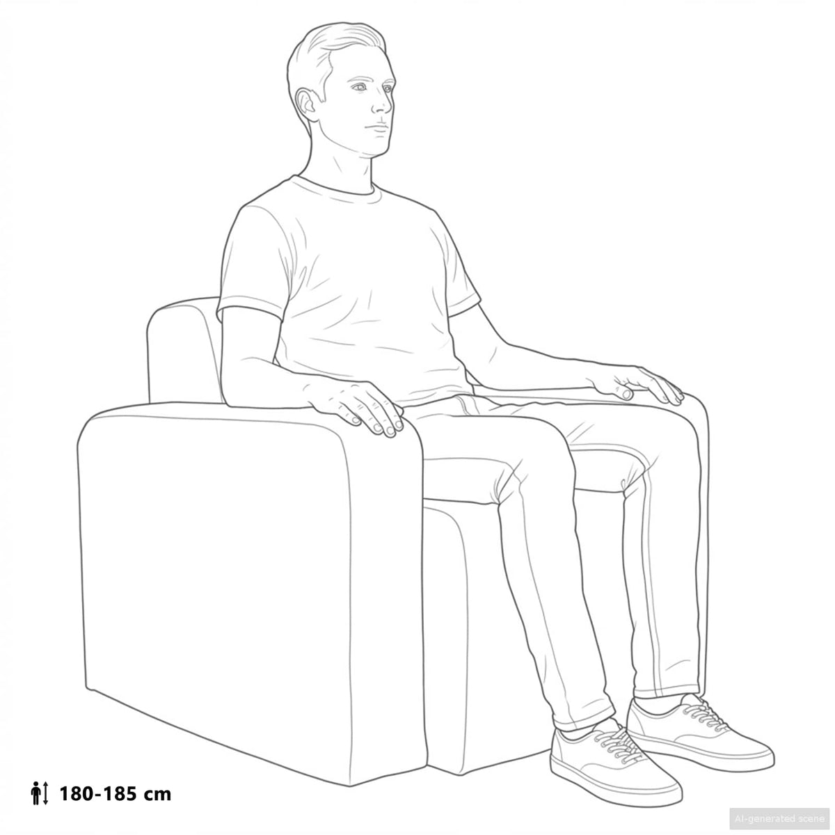 Lænestol Lysegrå Stof
