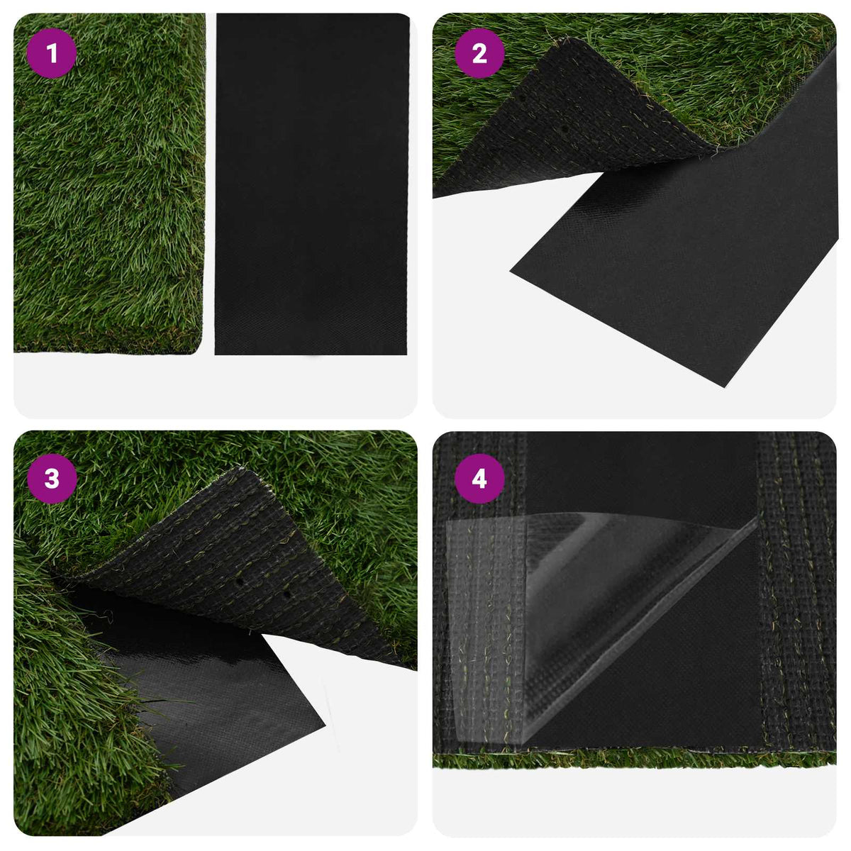 Selvklæbende kunstgræs tape Sort 20 x 0,15 cm Non-woven stof