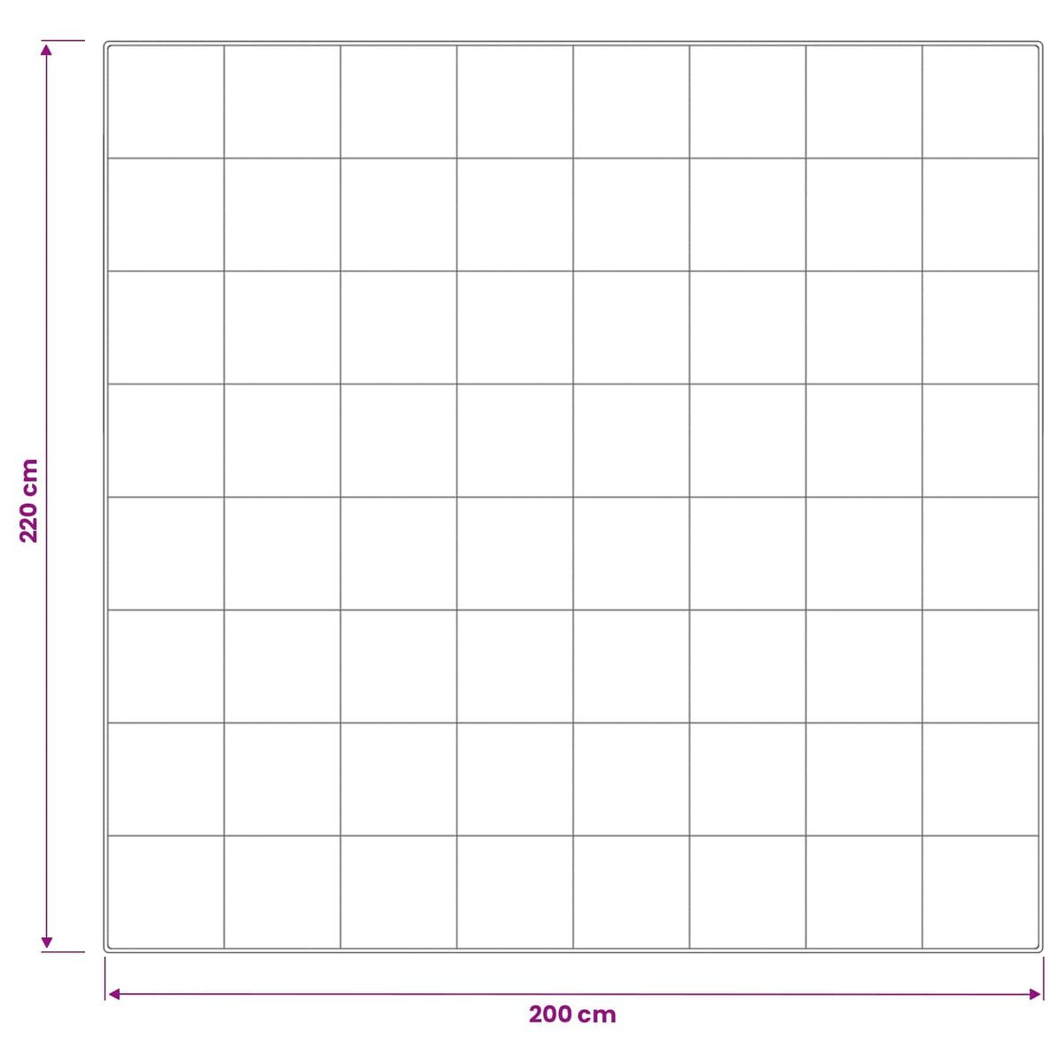Dyne TRIER 200x220 cm Sommer 140 GSM 100% australsk uld Hvid