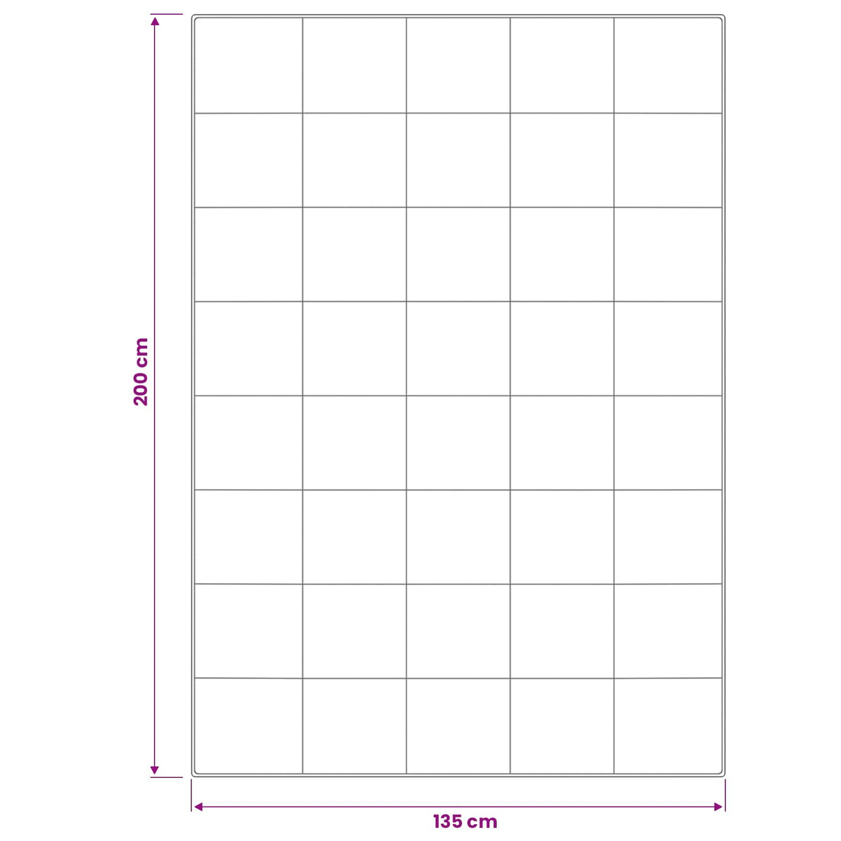 Dyne TRIER 135x200 cm 4 årstider 350 GSM 100% australsk uld