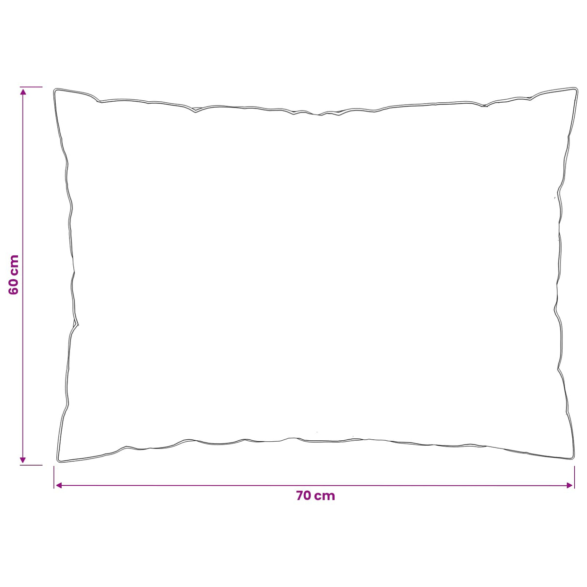Hovedpude FULDA 2 stk. 60 x 70 cm 100% gåsefed og fjer Hvid