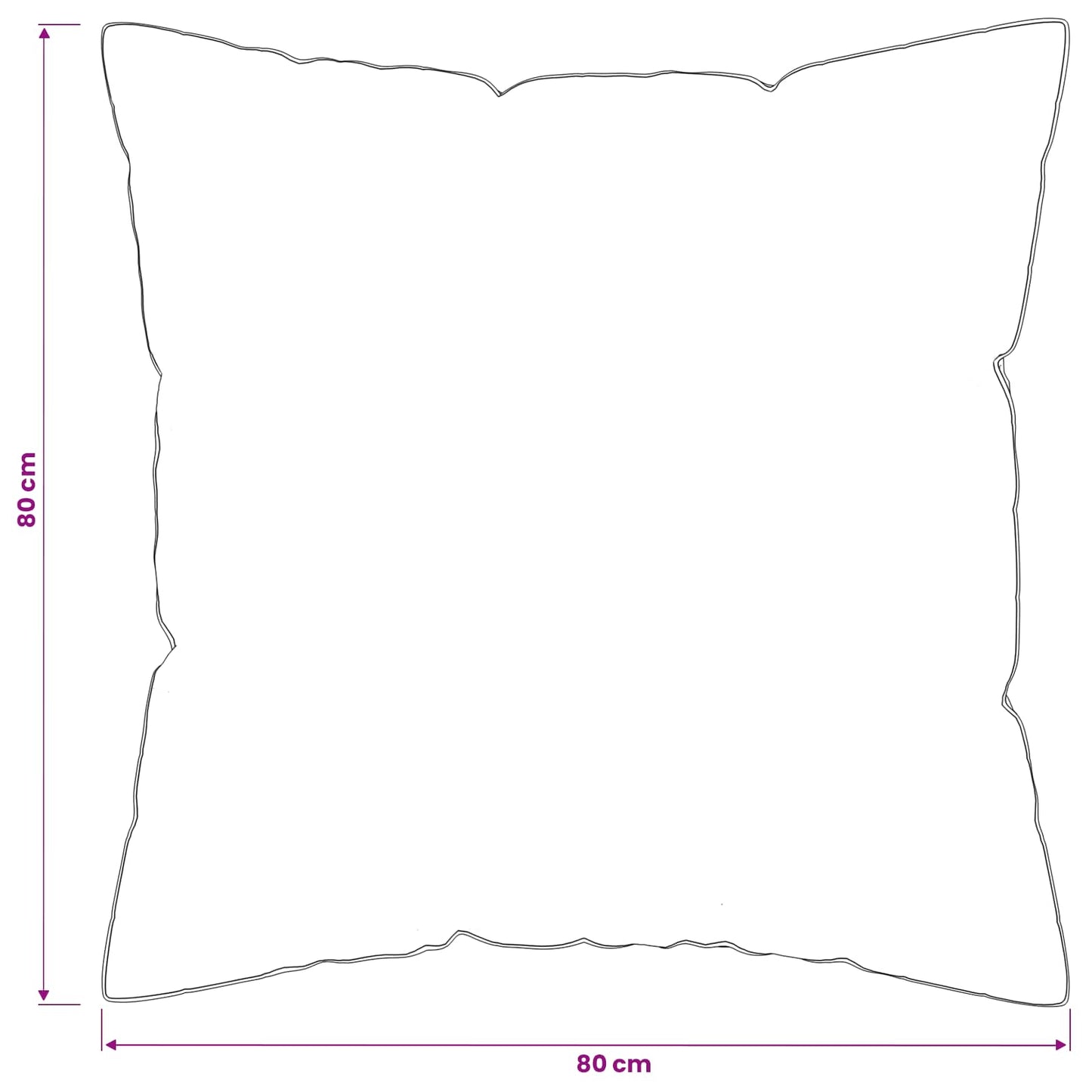 Hovedpude FULDA 2 stk. 80 x 80 cm 100% gåsefed og fjer Hvid
