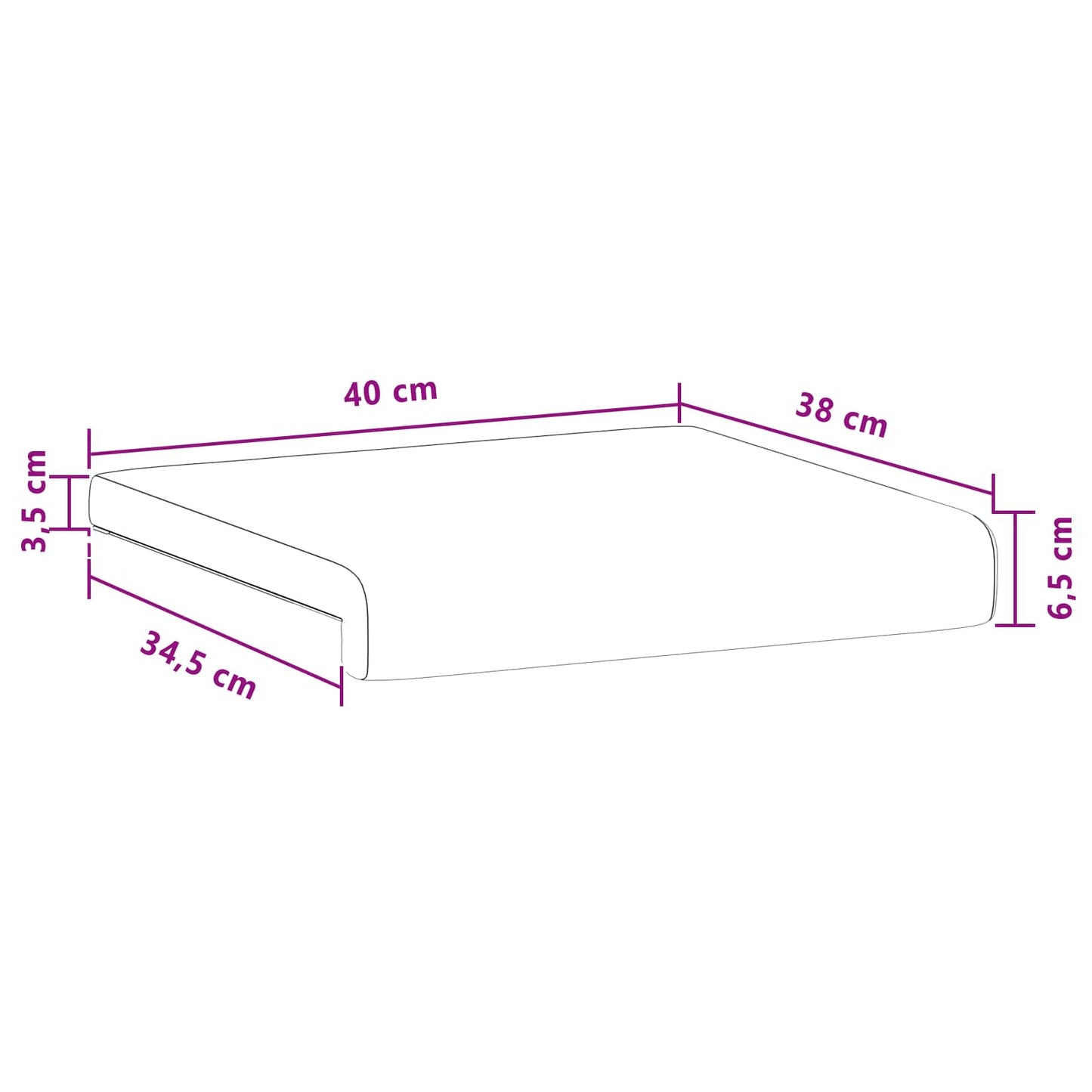 Bænkpude 4 stk. Faux suedestof Lysegrå Dybde 35 cm