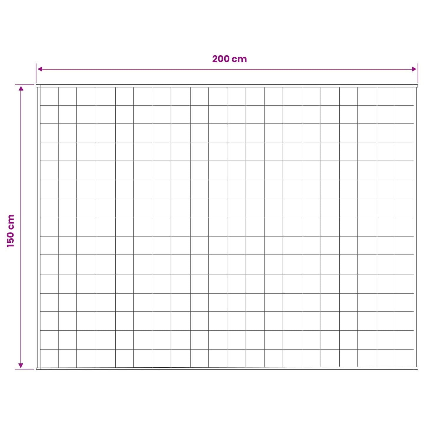 Vægtet tæppe Antracit 150 x 200 cm 11 kg 100% Bomuld 205T