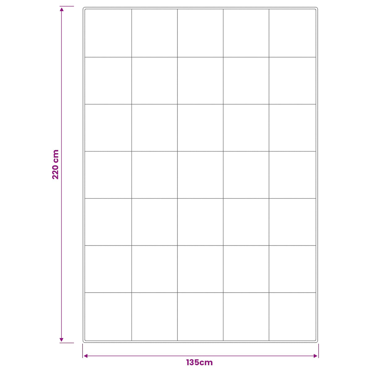 Dyne FULDA 135 x 220 cm 4 årstider 210 GSM 90% gåsedun Hvid