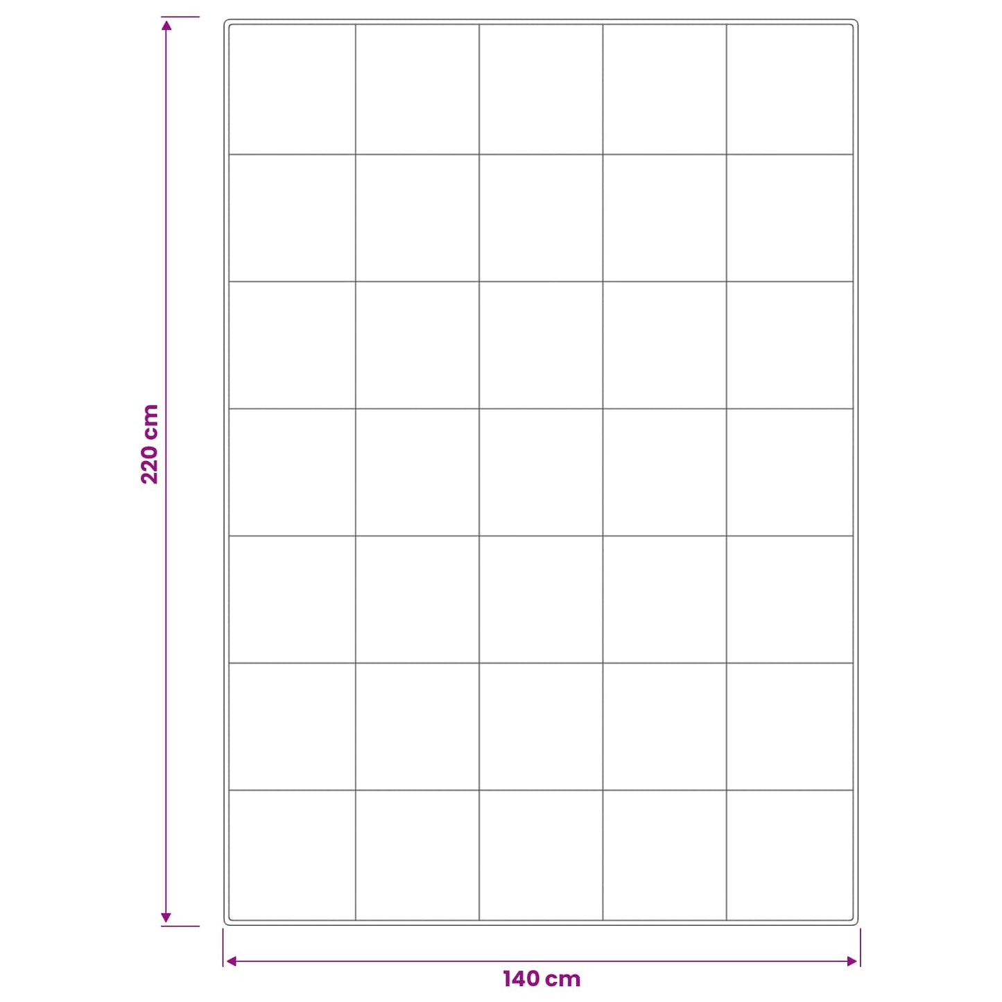 Dyne FULDA 140 x 220 cm 4 årstider 210 GSM 90% gåsedun Hvid