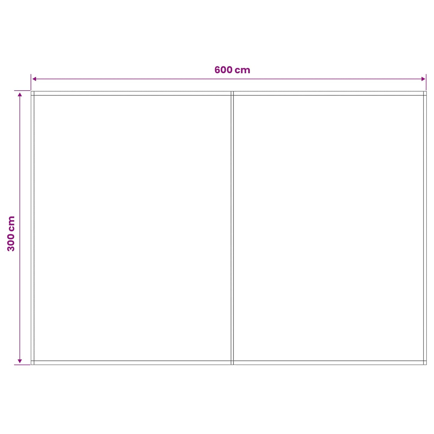Reservedug til markise Anthracit og hvid 600 × 300 cm Polyester