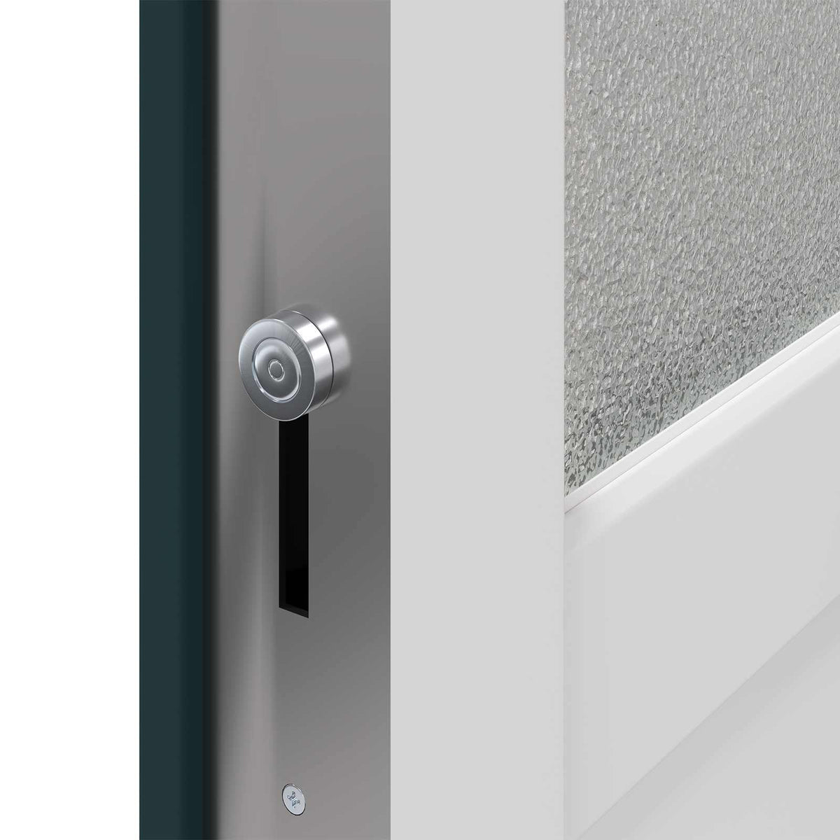 Sideskabsdør 98 x 198 cm PVC Antracit