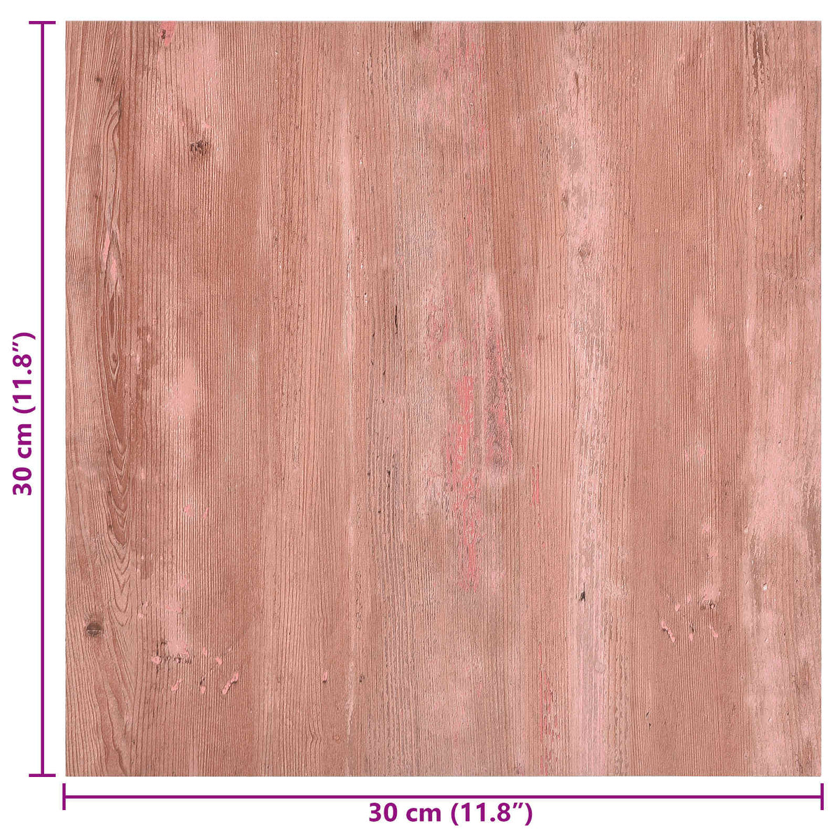 Selvklæbende Gulvplanker Rød 30,5 x 30,5 cm 20 stk. PVC