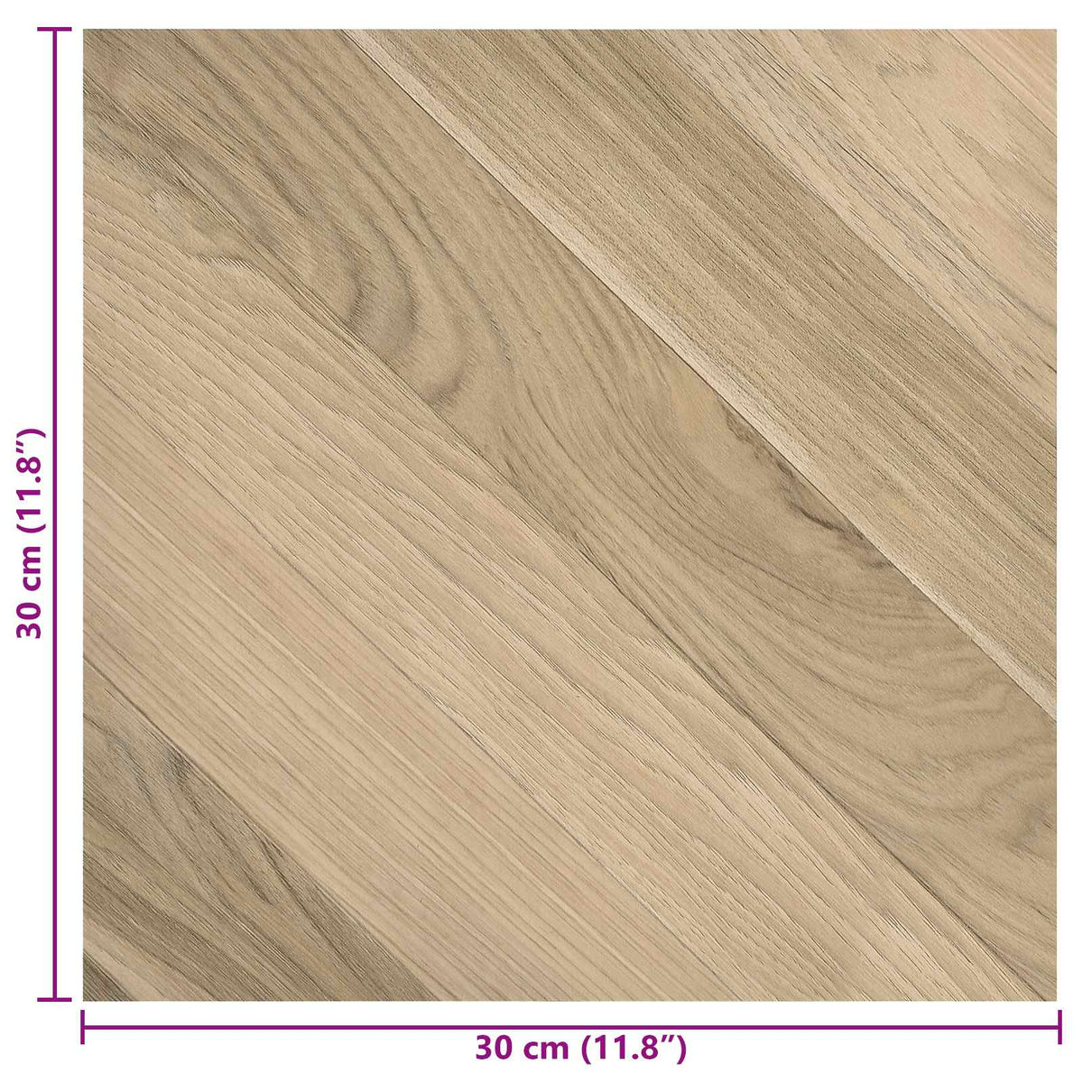 Selvklæbende Gulvplanker Brun Stribet 30,5 x 30,5 cm 20 stk.