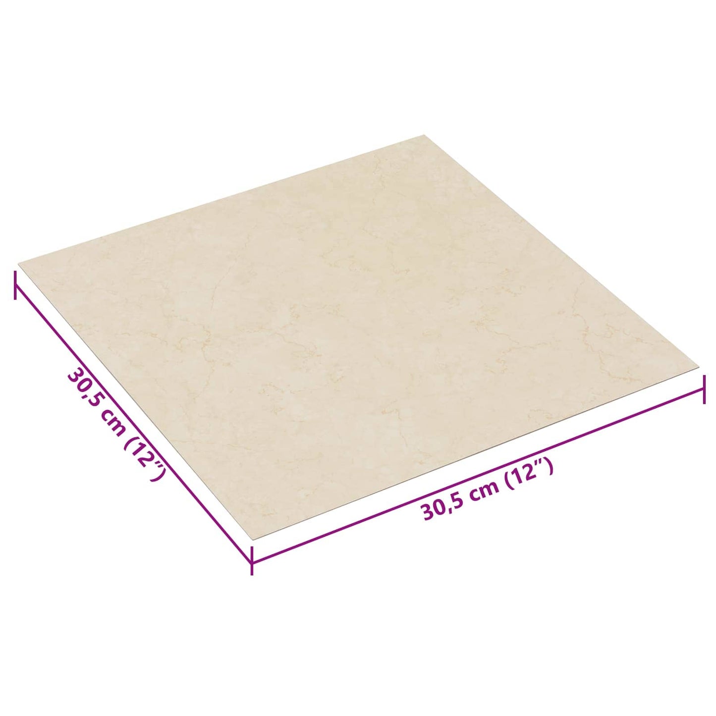 Selvklæbende Gulvplanker Lys Gul 30,5 x 30,5 cm 20 stk. PVC