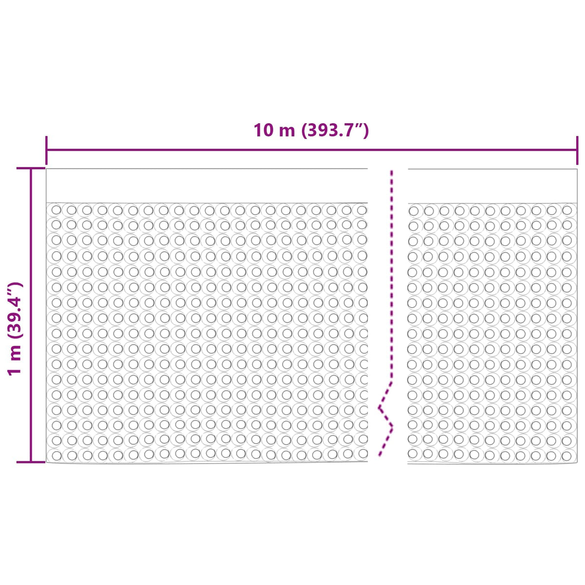 Dimpled Drænplade Sort 1 x 10 m HDPE
