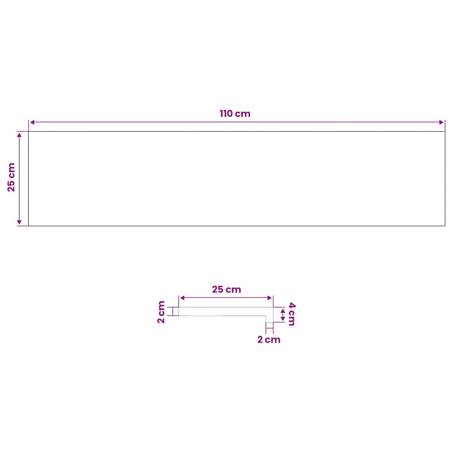 Trappe Tread 20 stk. 110 x 25 x 2 cm Brun Massivt Eg Træ