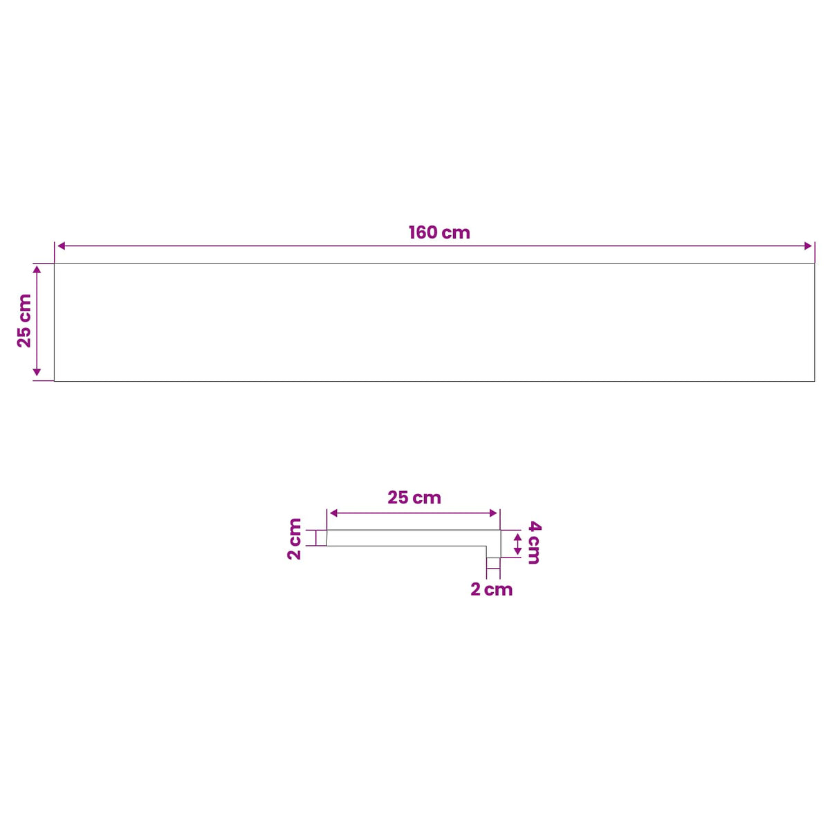 Vindueskarme 2 stk. Hvid 160 x 25 x 2 cm Massivt Eg Træ