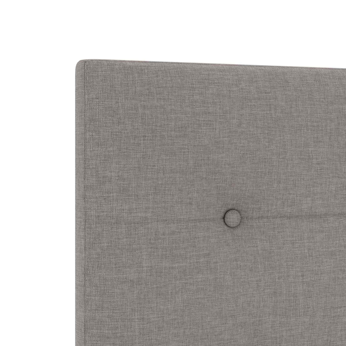 Ottoman seng med madras og LED Gråbrun 90 x 190 cm Stof