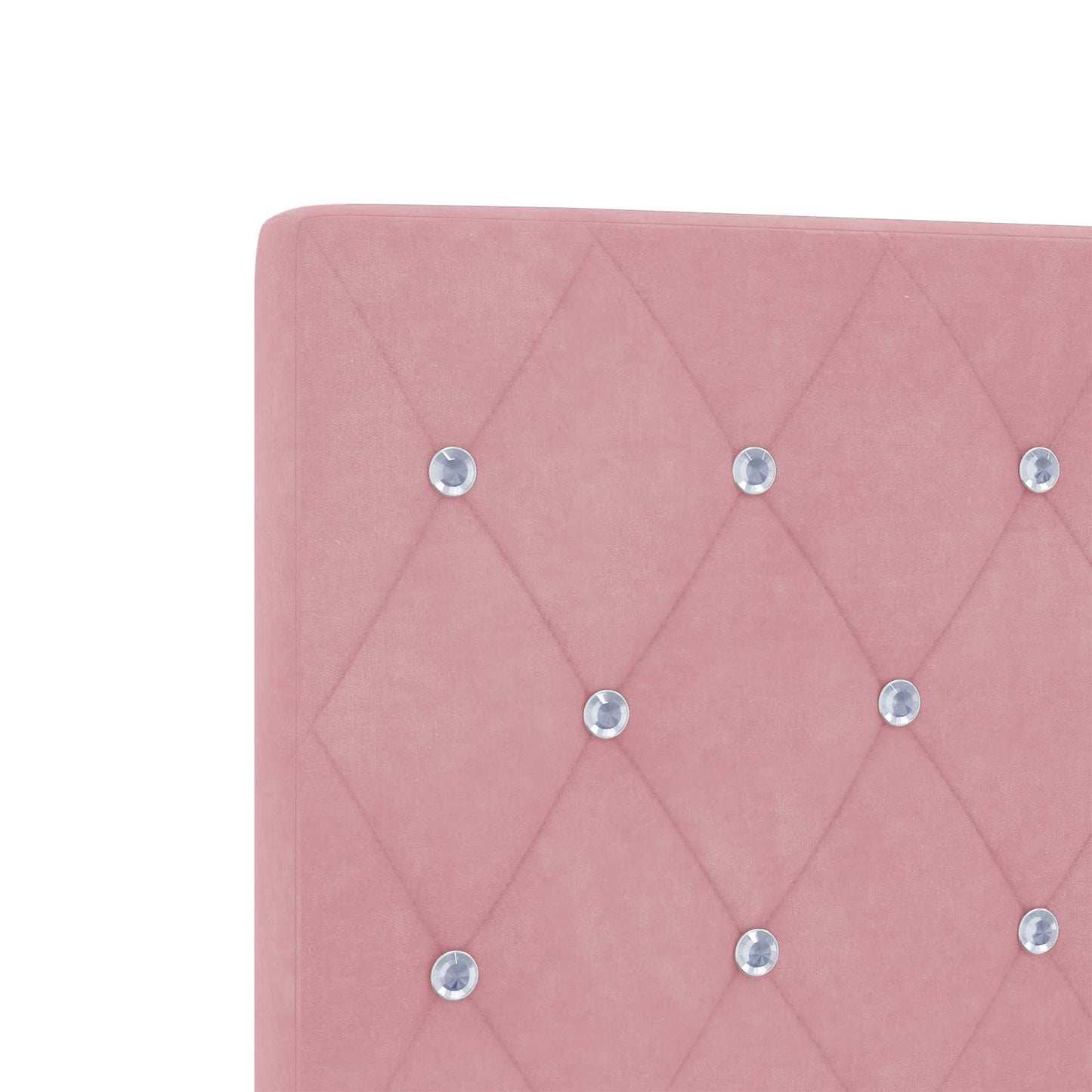 Ottoman seng med madras og LED Lyserød 180 x 200 cm Velour