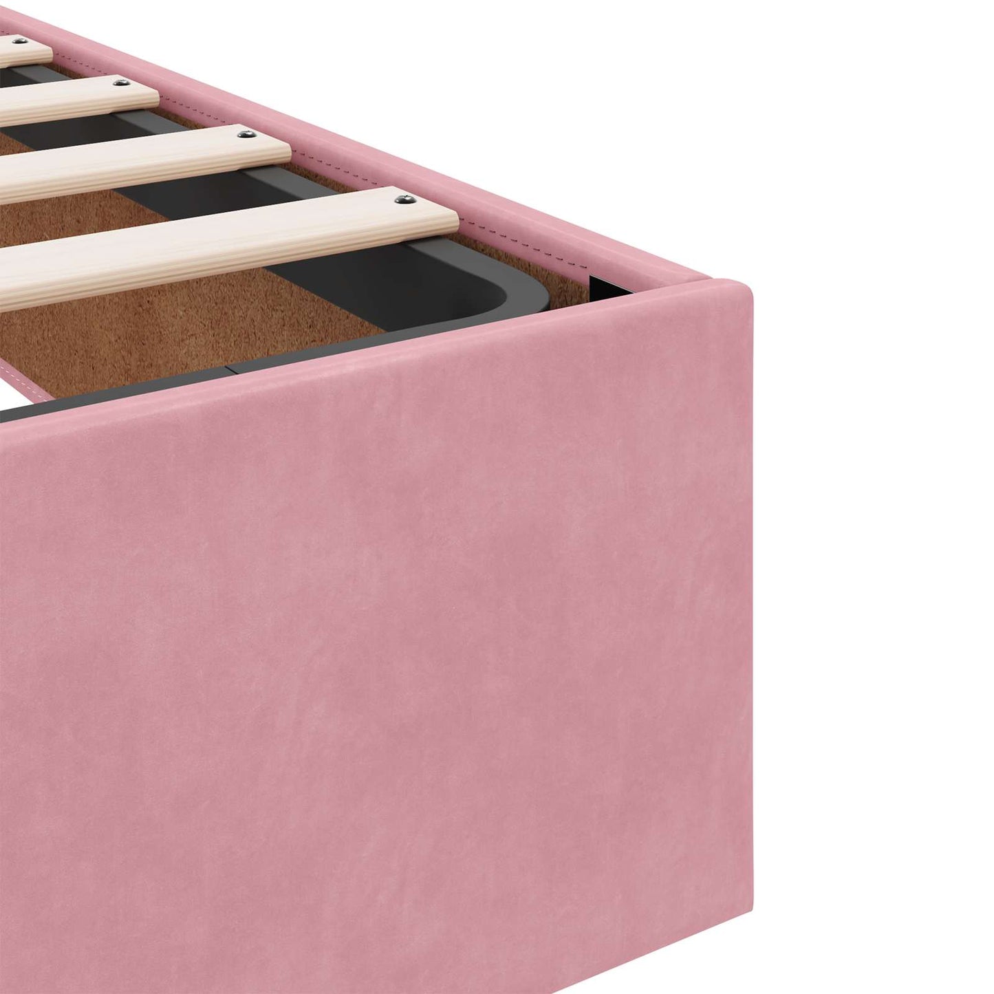 Ottoman seng med madras Lyserød 120 x 200 cm Fløjl