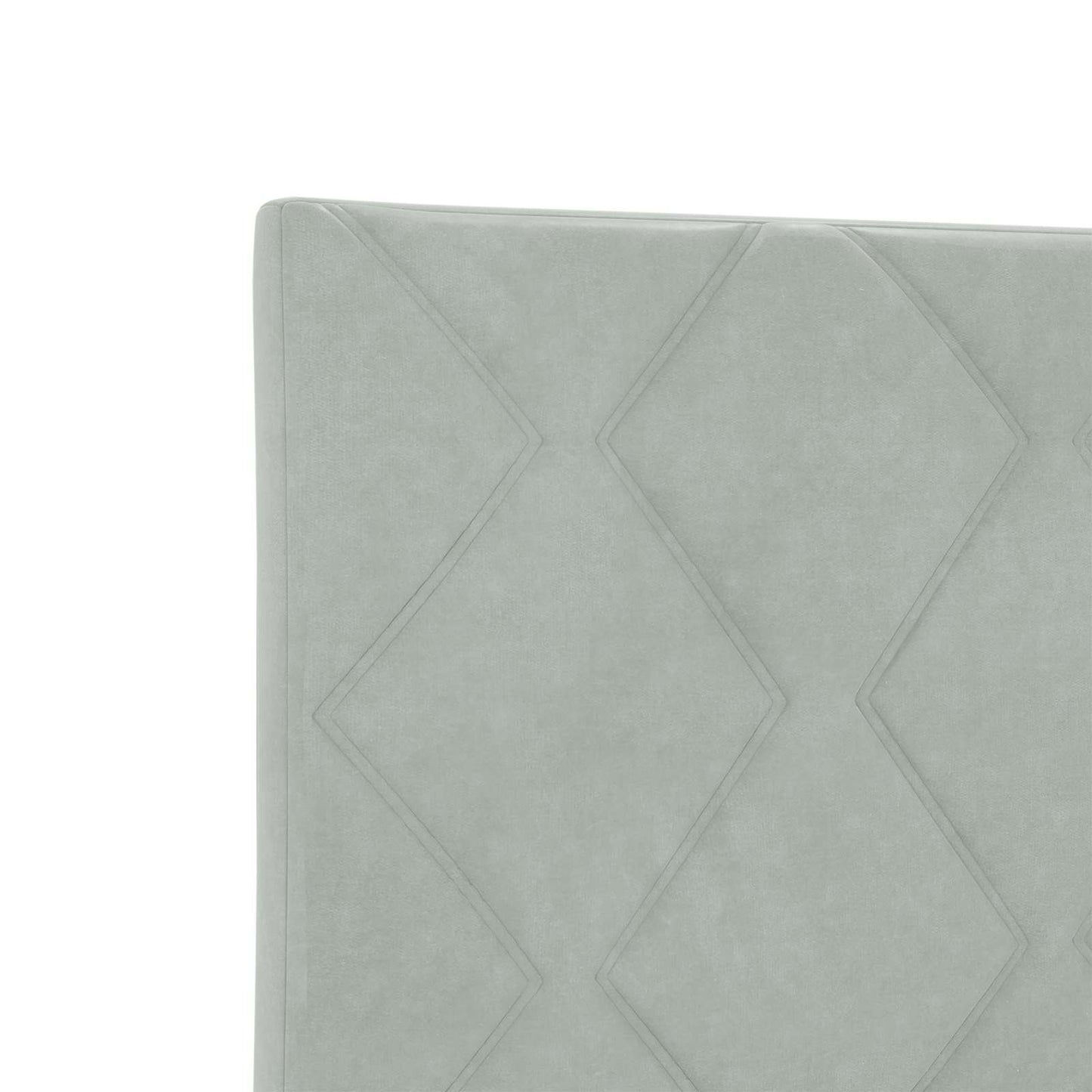 Ottoman seng med madras og LED Lysegrå 200 x 200 cm Velour