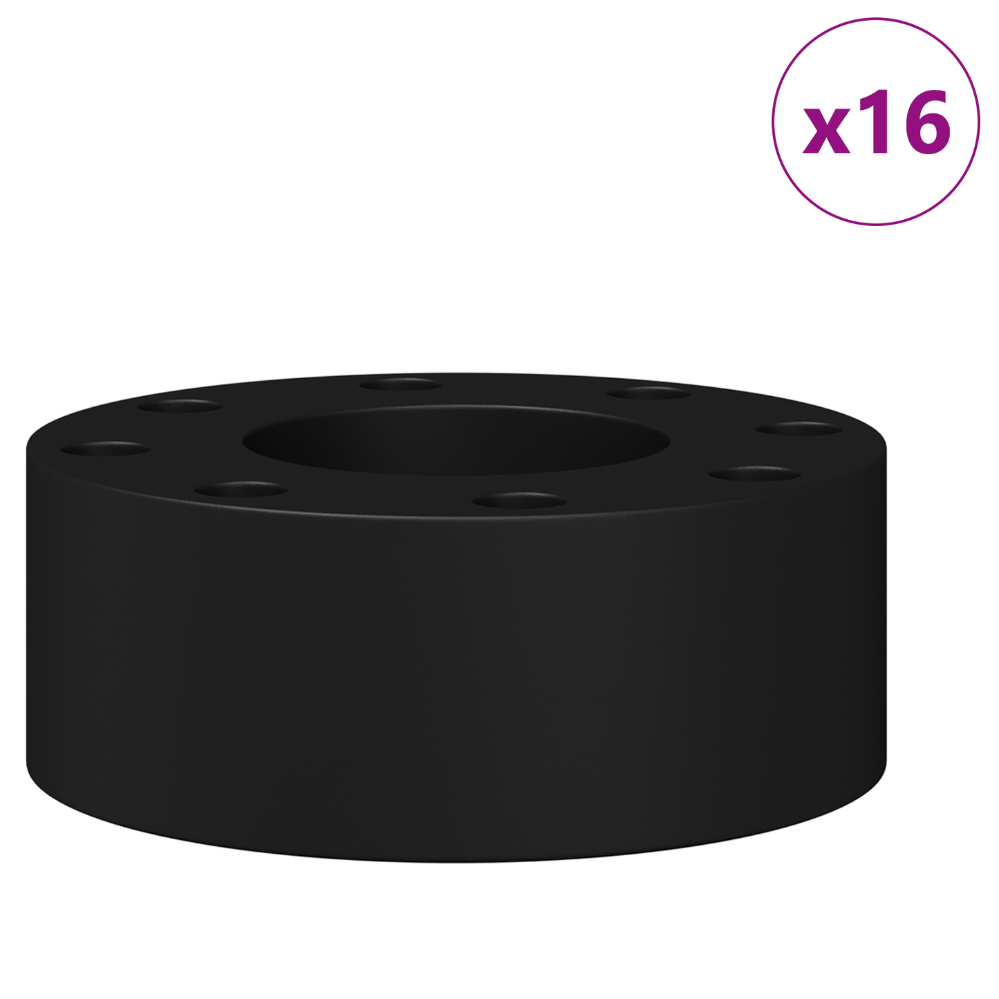 Foosball Bord Bumper 16 stk. Sort 2,7 x 2,7 x 1,3 cm TPE