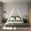 Myggenet til seng 3 stk. 156 mesh Hvid ⌀56 x 220 cm Polyester