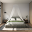Myggenet til seng 3 stk. 156 mesh Hvid ⌀56 x 220 cm Polyester