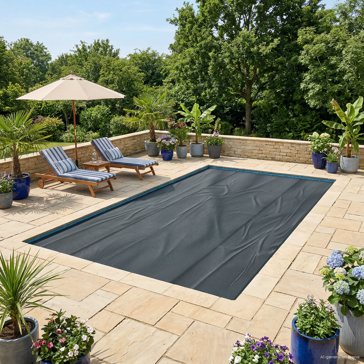 Solar Pool Cover Ekstra Tung 300 x 200 cm, 400 μm Firkantet PE