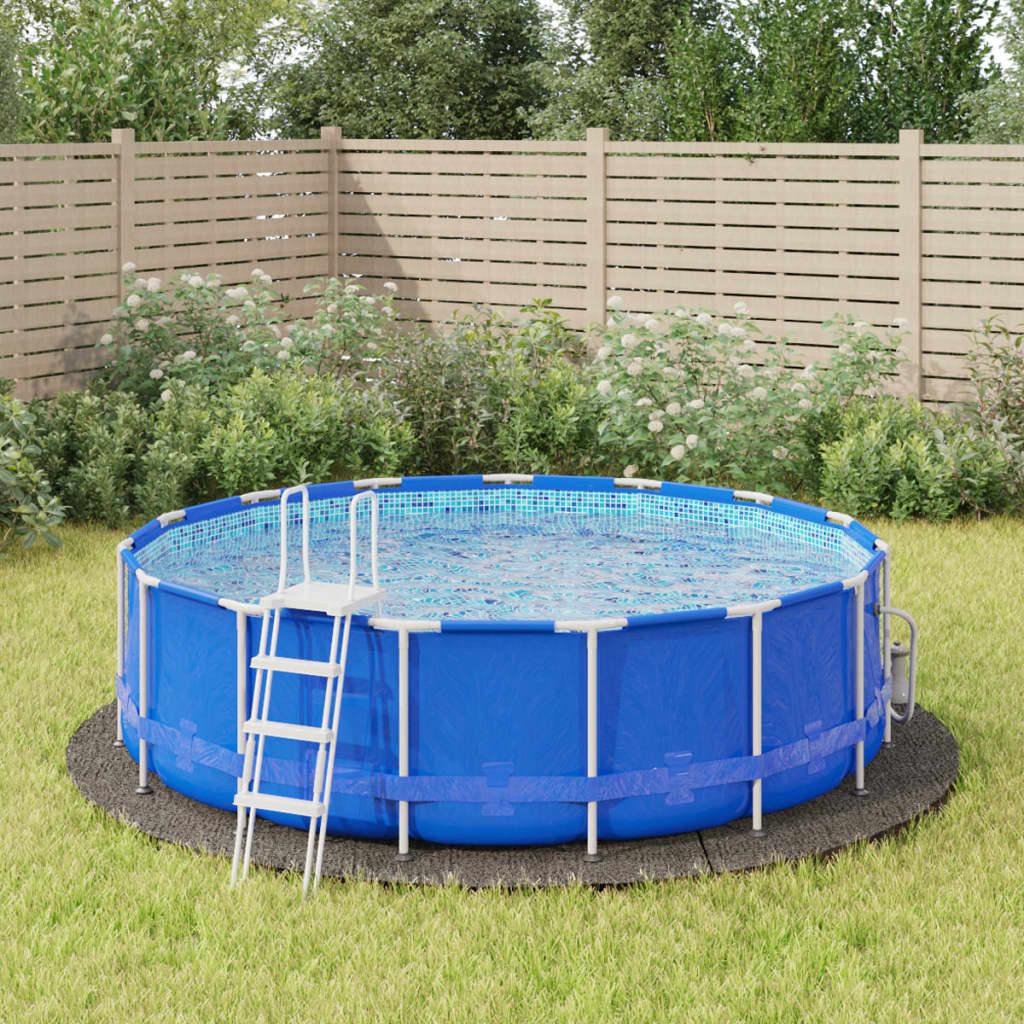 poolunderlag Ø396 cm polyester-geotekstil lysegrå