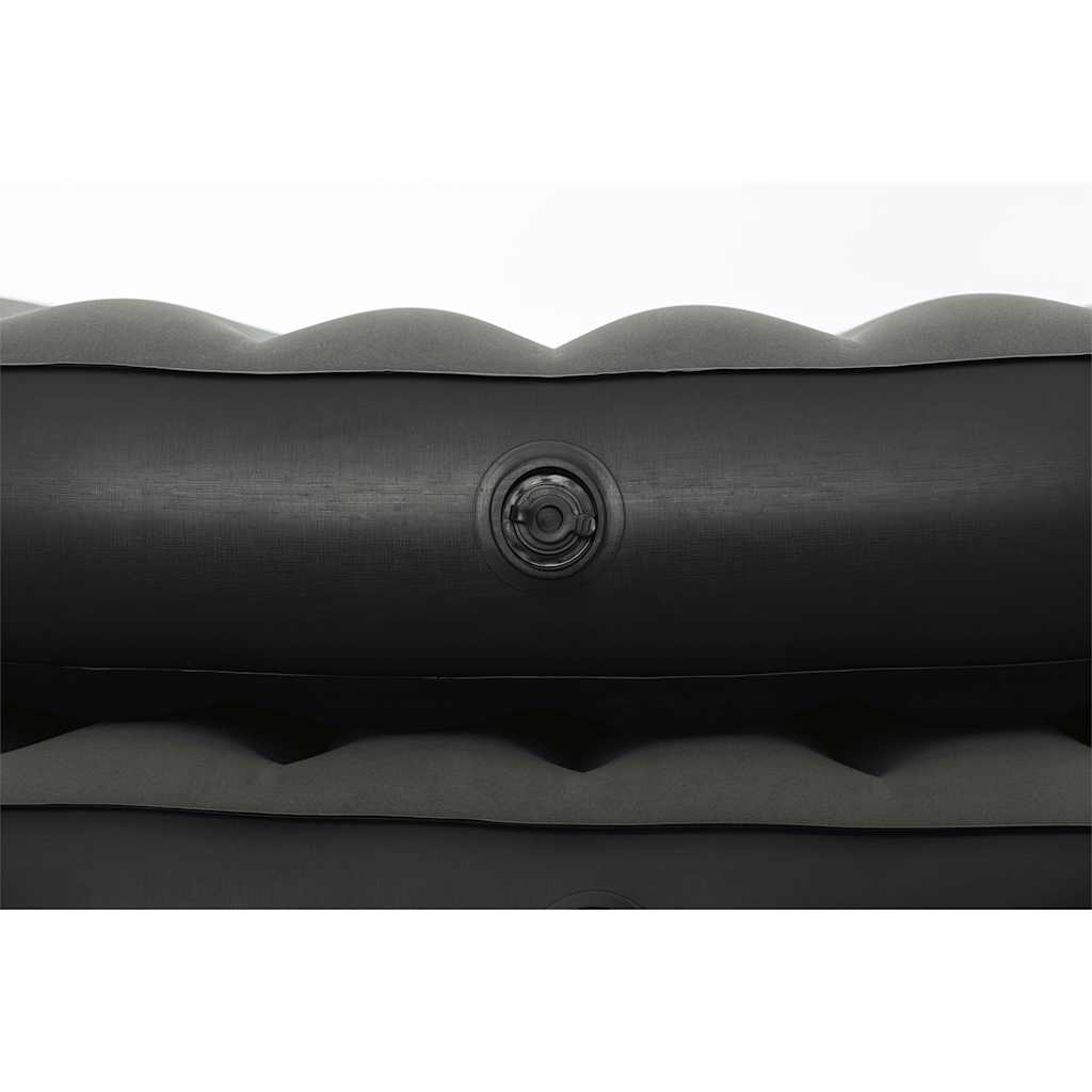 3-i-1 oppustelig luftmadras 188x99x25 cm sort og grå