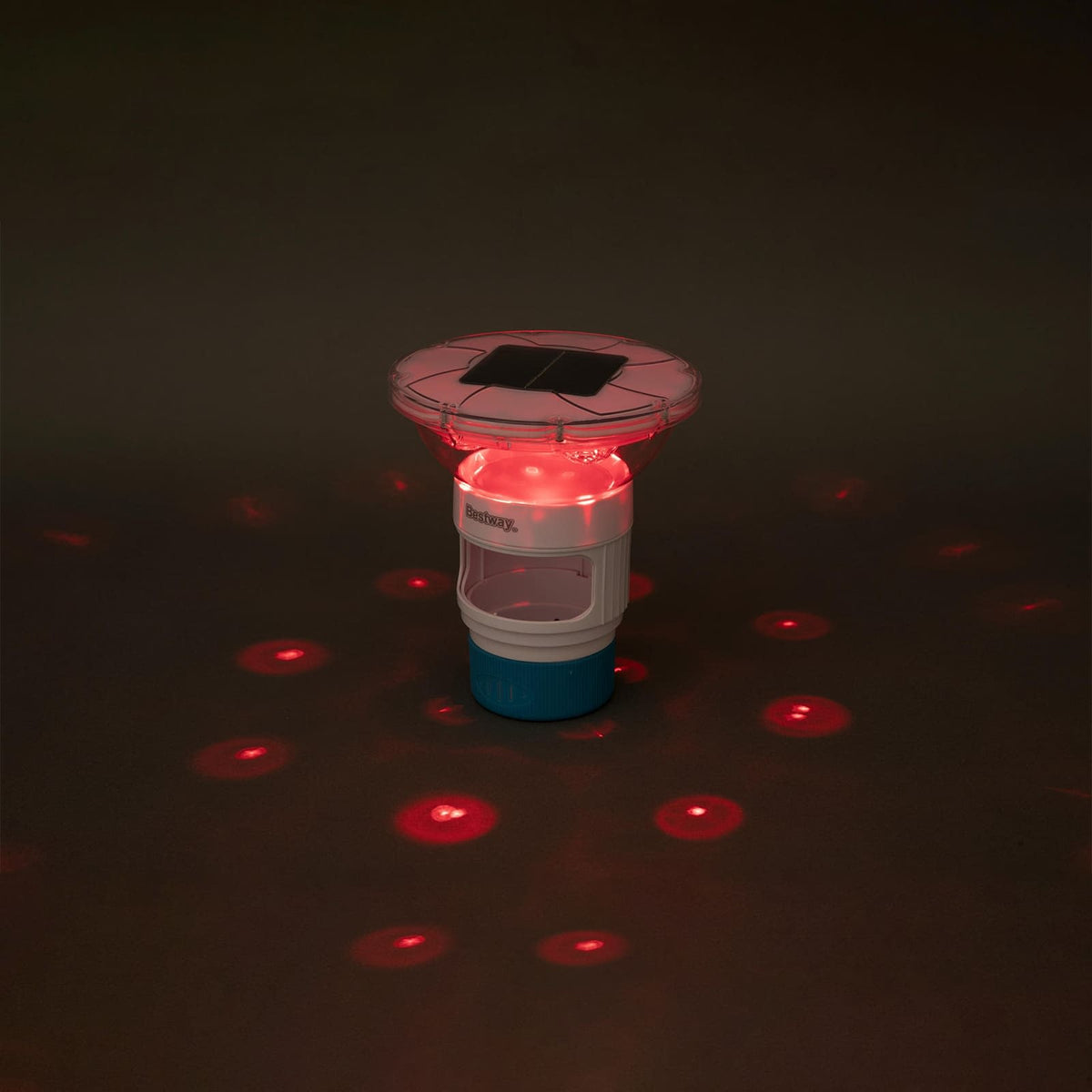 Flydende Sollys med LED-lysstrimler Hvid Ø 7,6 cm PC og ABS