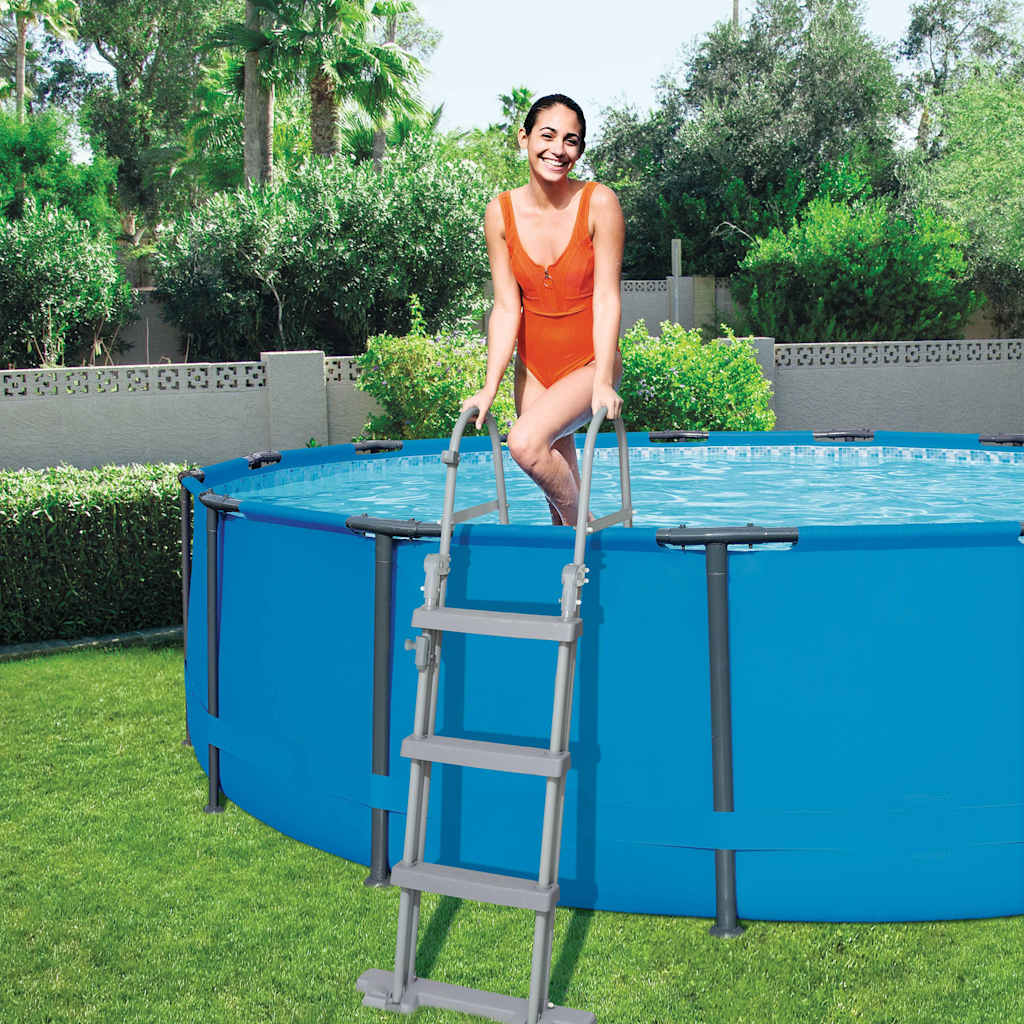 poolstige med 4 trin Flowclear 122 cm 58331