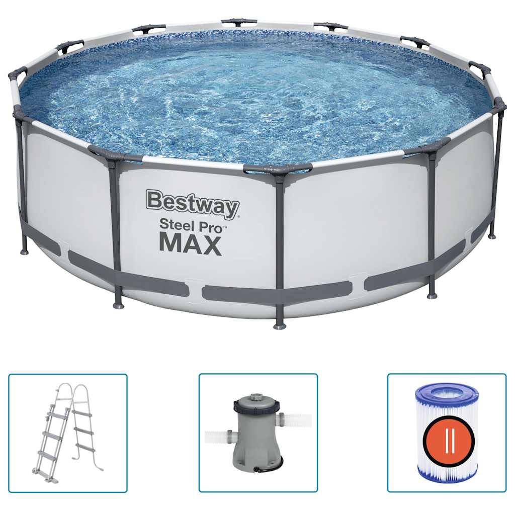 Steel Pro MAX swimmingpoolsæt 366x100 cm